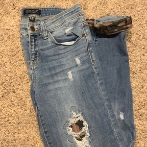 Judy Blue skinny camo patch jeans